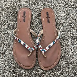 Minnetonka Women's Beaded Sandals - Brown and Multicolor